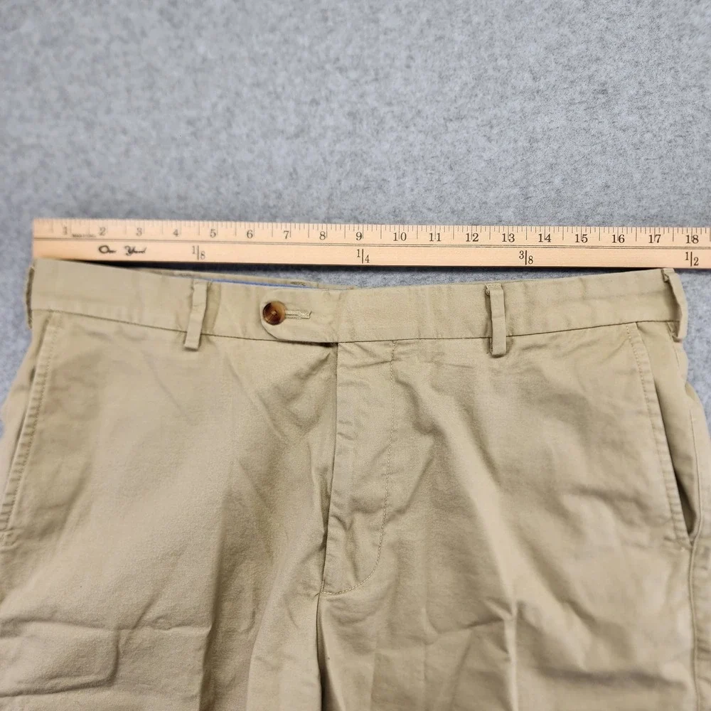 Peter Millar Shorts Mens 35 Beige Tan Lightweight Twill Pima Performance MS17B32